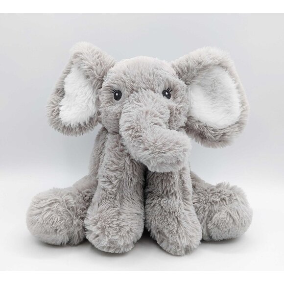 Jesse & Lulu Sitting Elephant 9" Stuffed Plush Toy Embroidered Eyes - Picture 1 of 5